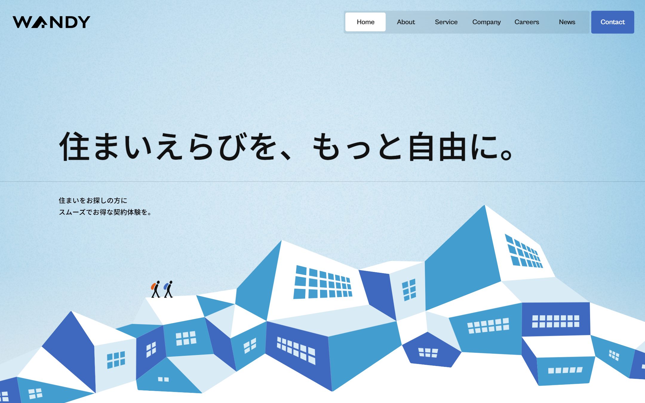 WANDYの公式サイトのファーストビュー