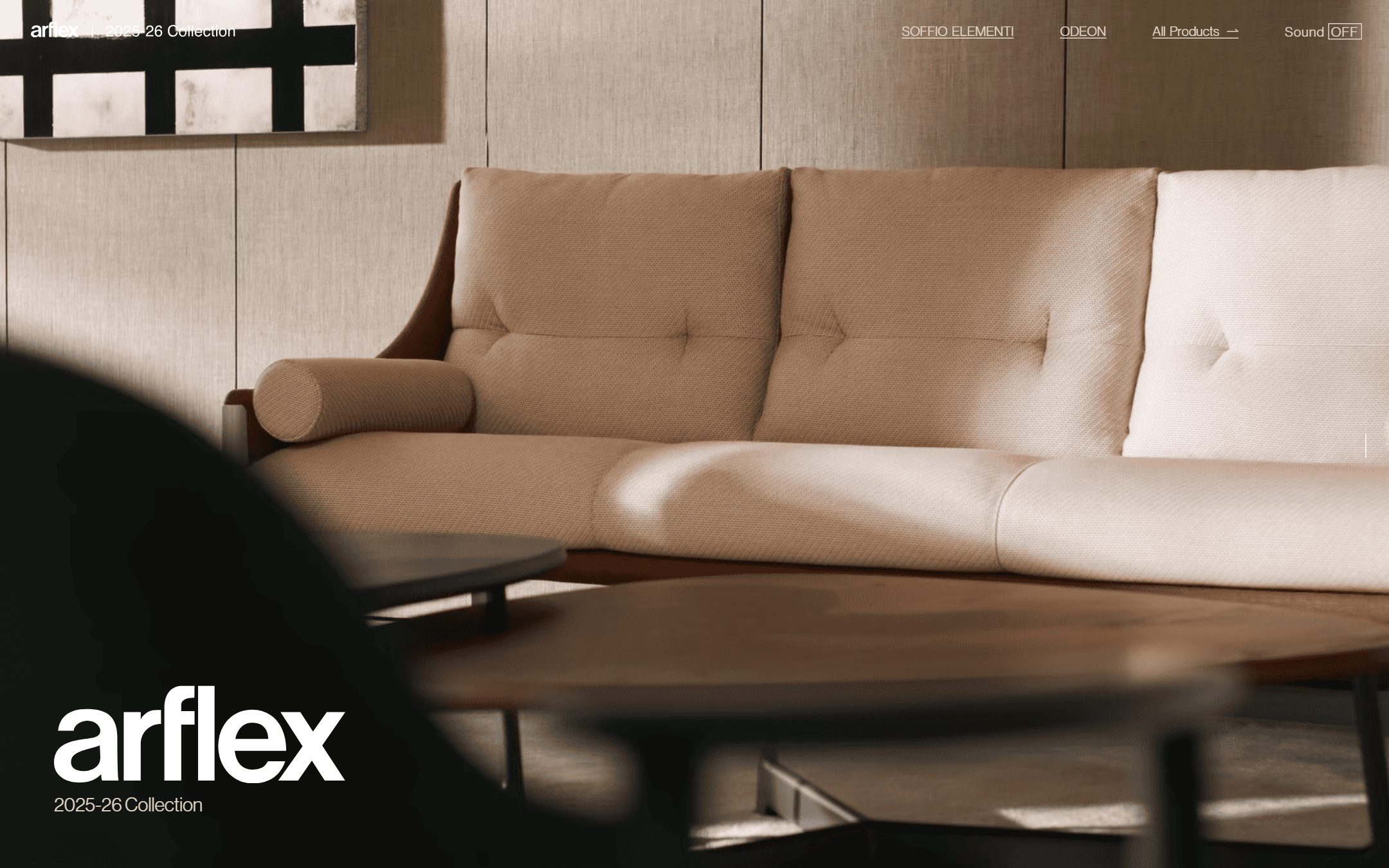 arflex 2025-26 Collectionのファーストビュー