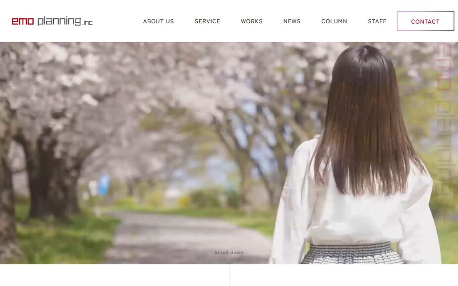合同会社emoの公式サイトのファーストビュー