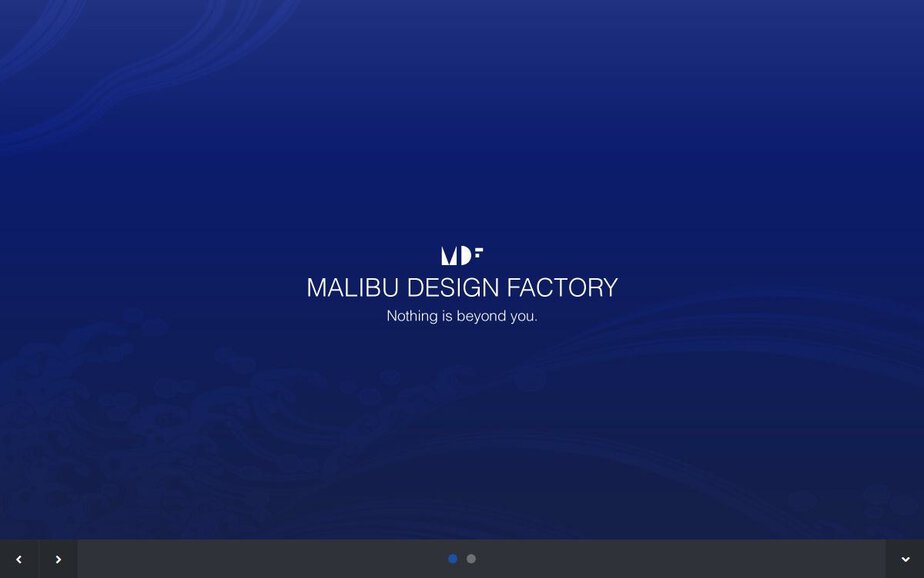 株式会社マリブデザインファクトリーの公式サイトのファーストビュー