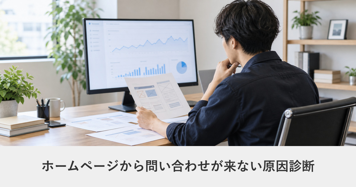 サイト改善｜ホームページから問い合わせが来ない原因診断｜3つのパターンで切り分ける