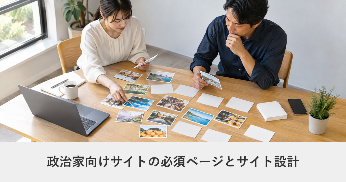 政治家・選挙｜政治家向けオフィシャルサイトの必須ページは？ディレクトリ構造とサイト設計