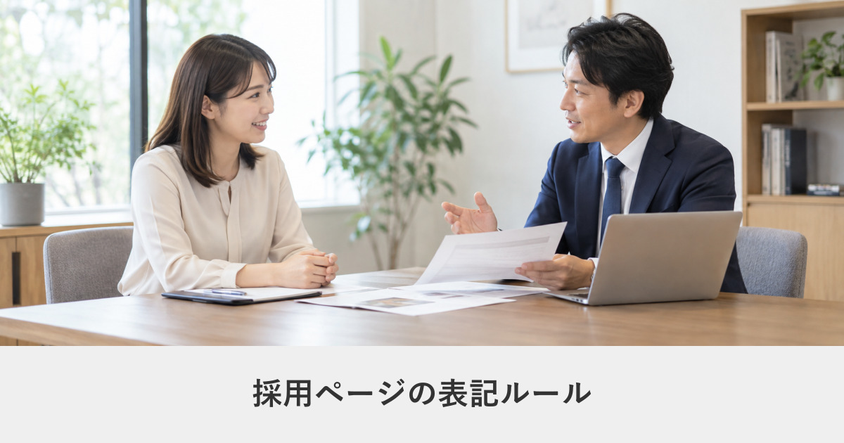 法務・制度|採用ページの表記ルール|職業安定法で明示が必要な項目と禁止表現