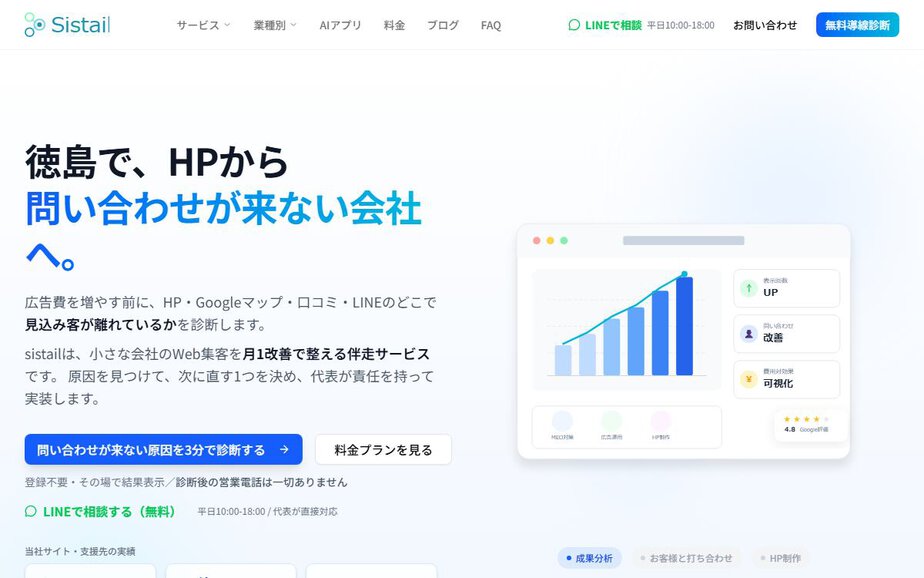 合同会社システイルの公式サイトのファーストビュー