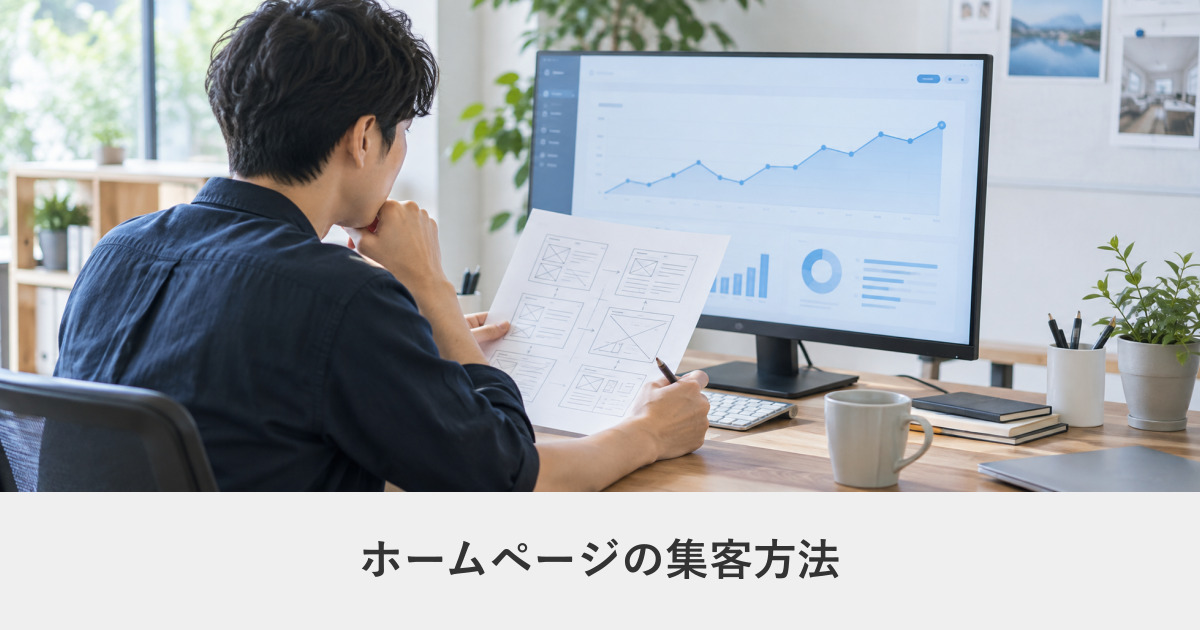 サイト改善｜ホームページの集客方法｜6つの手段の比較と、やる順番