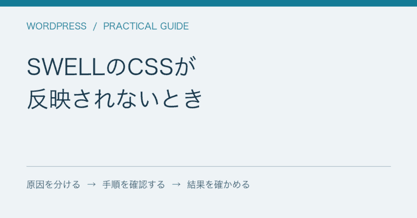 SWELLのCSSが / 反映されないとき