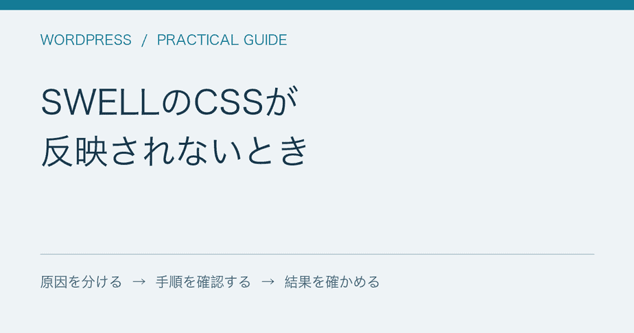 SWELLのCSSが / 反映されないとき