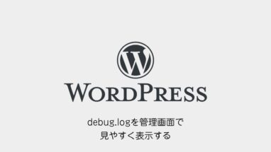 WordPress│debug.logを管理画面で見やすく表示するカスタマイズ